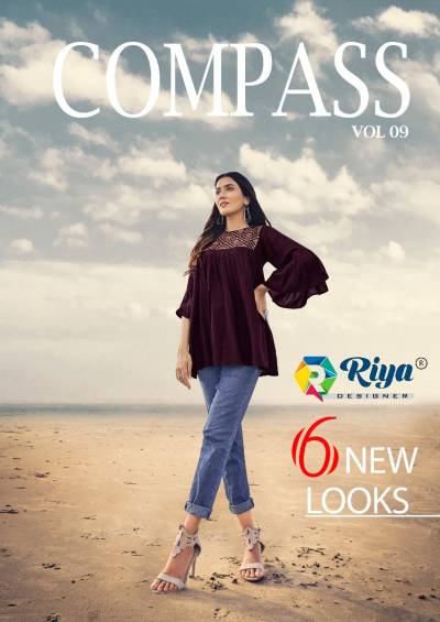 Compass Vol 9 By Riya Designer Fancy Embroidered Short Kurtis